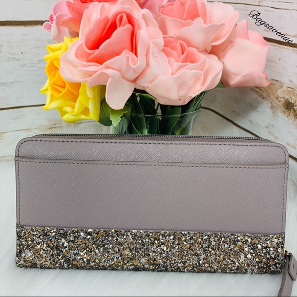 #bagsavenue Glitter Kate spade Gray cityscape Neda wallet gray Greta court - Picture 4 of 6